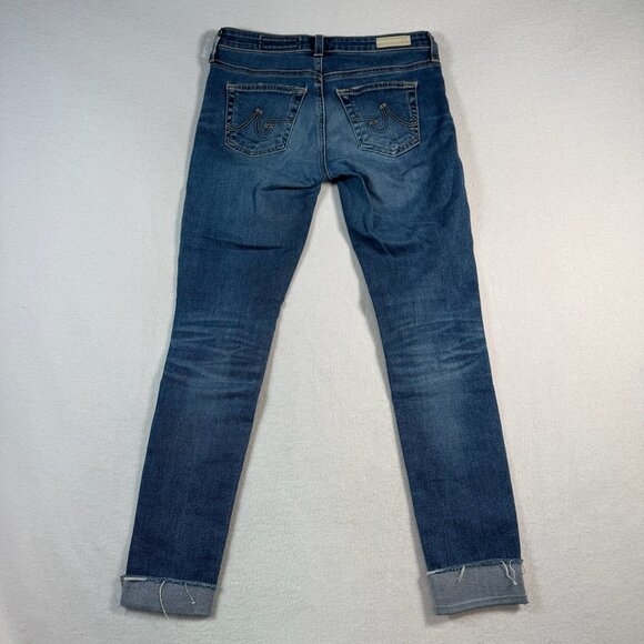 Adriano Goldschmied Jeans Womens 25 Blue Skinny Ankle Low Rise Dark Wash - Picture 2 of 12